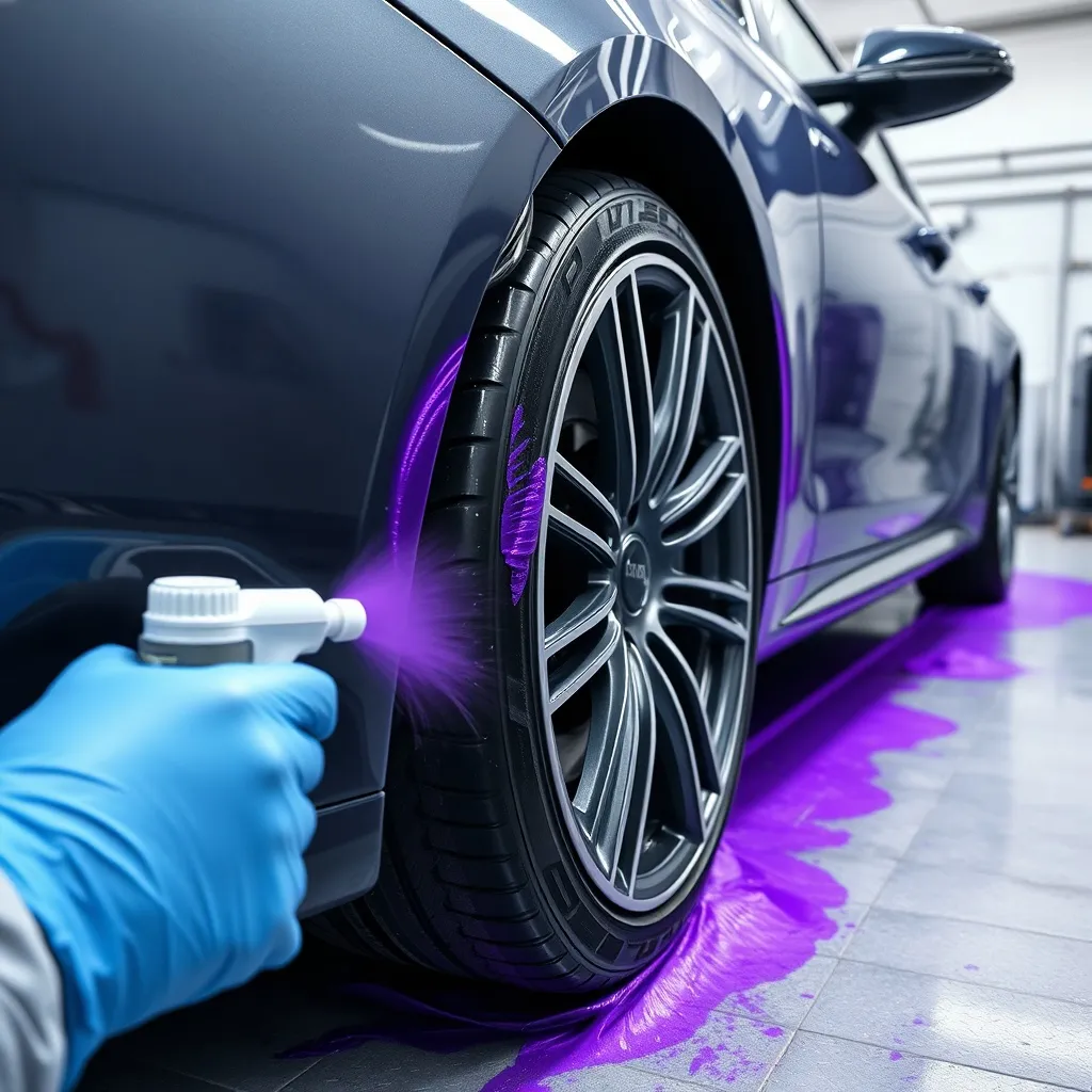Professional car detailing process, chemical decontamination